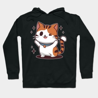 Winky Face Cat Hoodie